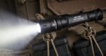 SureFire E2T MaxVision Tactician dual-output tactical flashlight with MaxVision Beam and paracord lanyard at Range Arts