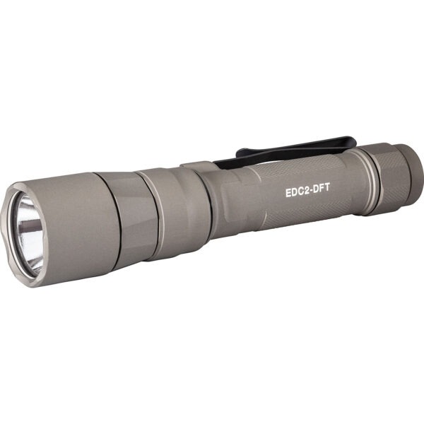SureFire Turbo EDC2-DFT dual-output tactical flashlight in Tan finish with 700-lumen beam at Range Arts