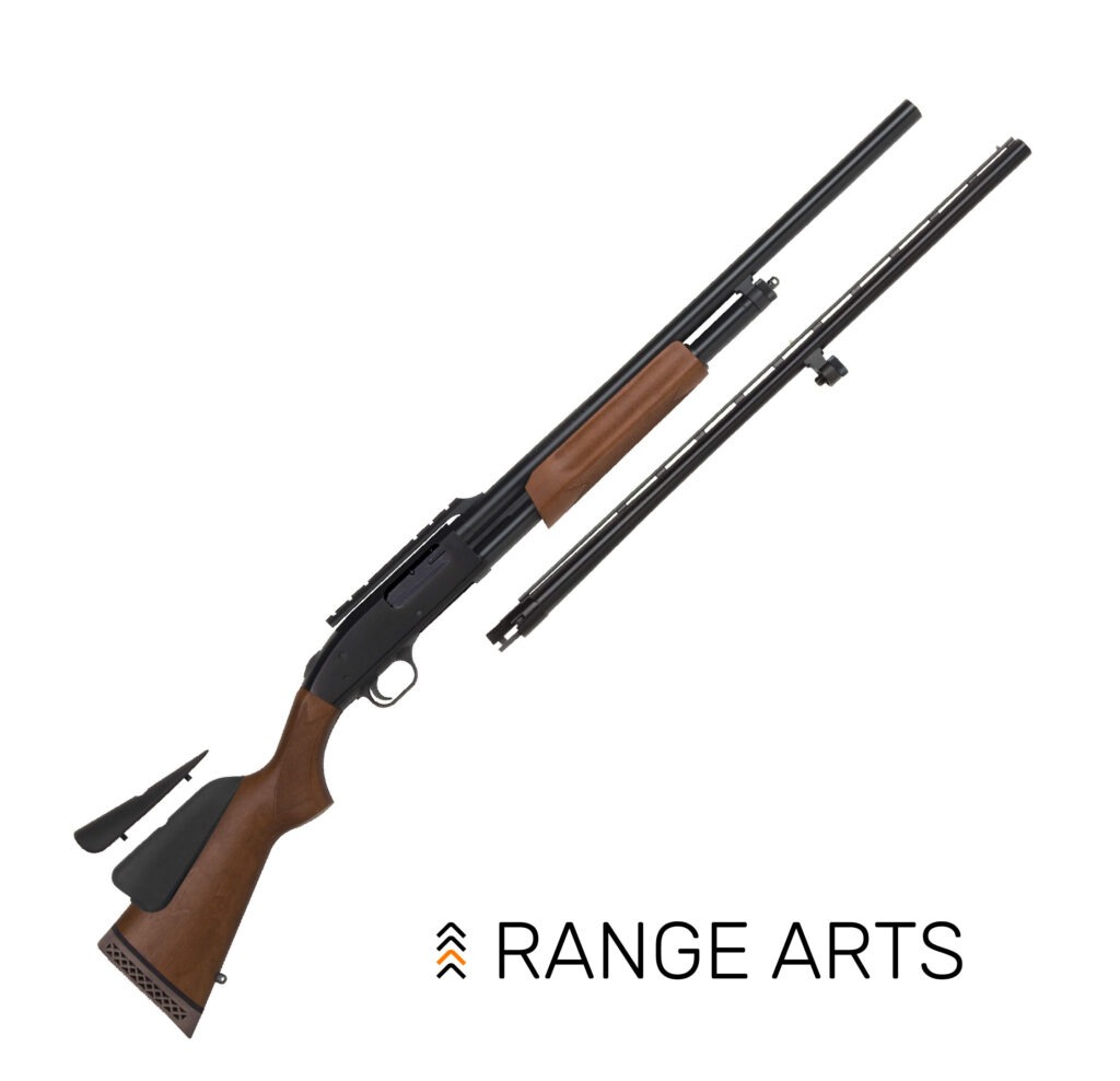 Mossberg 500 Field/Deer Combo 12GA 28"/24" Wood/Blued Barrels Scope Base at Range Arts.
