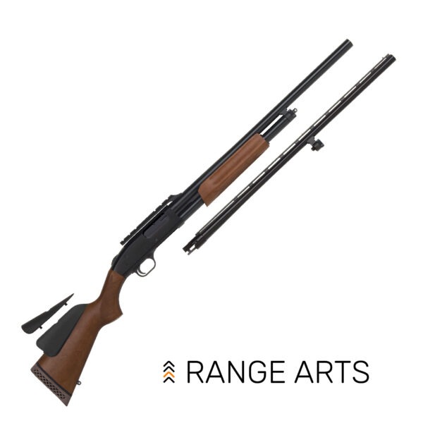 Mossberg 500 Field/Deer Combo 12GA 28"/24" Wood/Blued Barrels Scope Base at Range Arts.