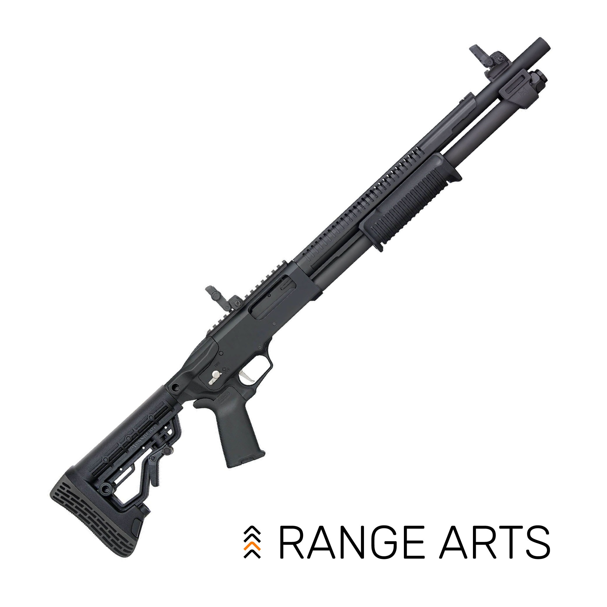 Mossberg 590R Tactical 12GA Pump-Action Shotgun, 18.5" Barrel with Adjustable Stock at Range Arts