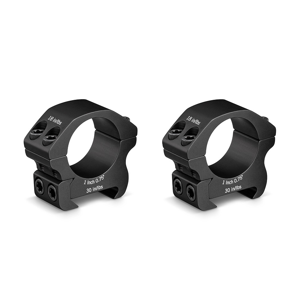Vortex Pro Series 1-Inch Low Scope Rings – hard anodized aluminum pair for Weaver/Picatinny mounts at Range Arts.
