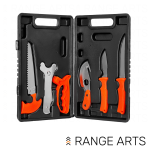 Maxam 7-piece game cleaning kit with carrying case for field dressing and game processing at Range Arts