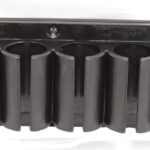 TacStar 6-shot side saddle for Mossberg 500/590/590DA/Maverick — anodized metal carrier with six cartridge loops, mounting hardware, and visible product label.