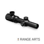Vortex Crossfire II 1–4x24 Riflescope with V-Brite illuminated reticle – 30mm tube, fast-acquisition optic for AR and close-range shooting at Range Arts.
