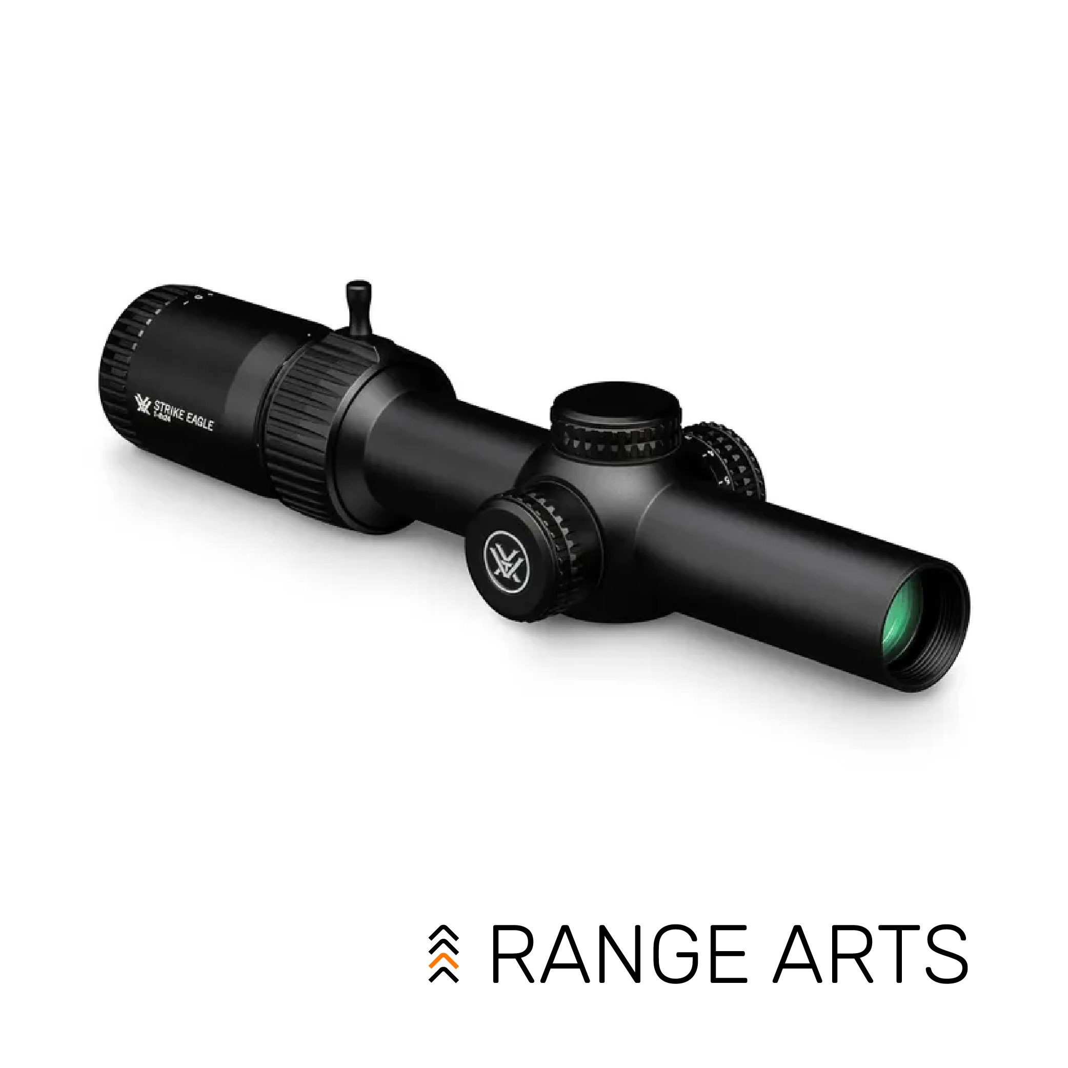 Vortex Strike Eagle 1–8x24 Riflescope with AR-BDC3 reticle – illuminated low-power variable optic for fast close-to-mid-range shooting at Range Arts.