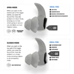 AXIL X30i Electronic Earplugs — rechargeable in-ear hearing protection with sound enhancement and impulse noise reduction specs