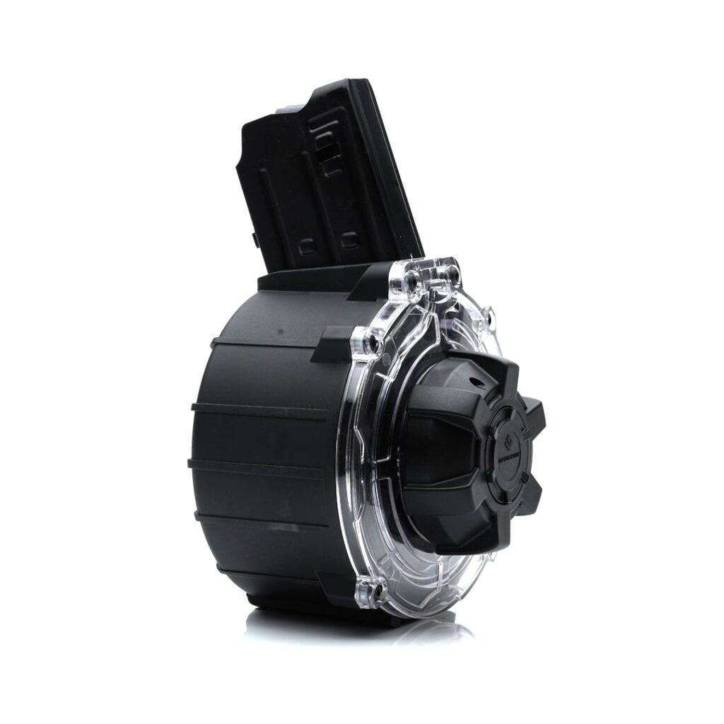 Canuck Recon 2 20-Round Drum Magazine — high-capacity 12GA drum mag, polymer body, black.