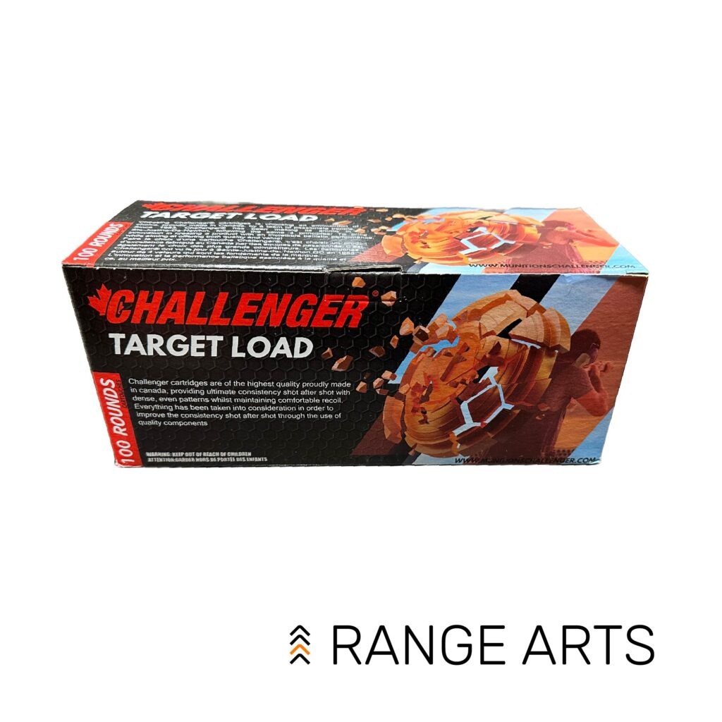 Challenger 12GA 2¾" #7.5 Target Loads — box of 100, clean-burning shot shells for trap, skeet, and sporting clays.