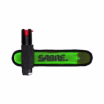 Saber 2 in 1 LED Arm Band and Dog Spray wearable safety band with integrated dog deterrent
