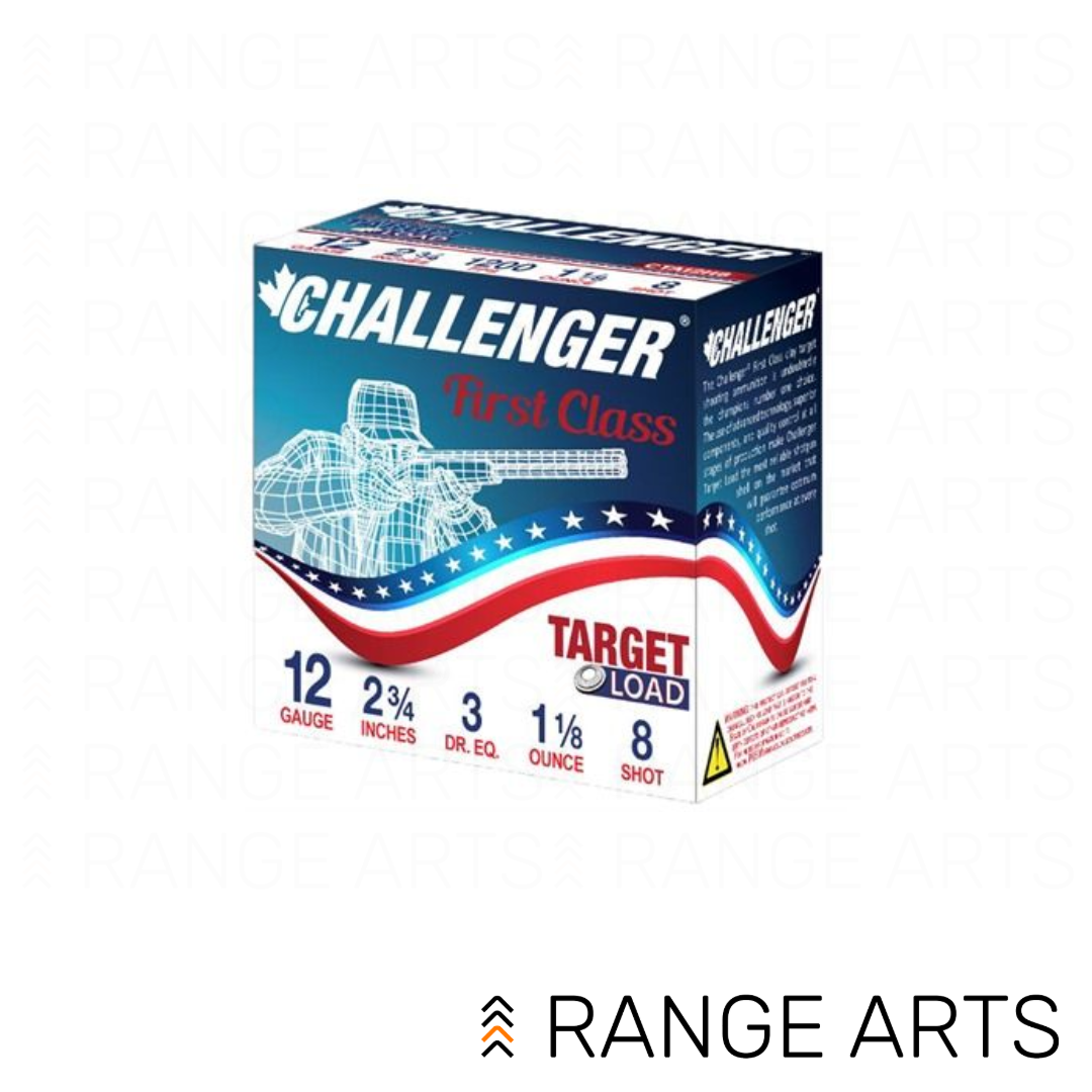 Challenger Target Loads 12 gauge 2-3/4 inch #7.5 shotgun ammunition 25 round box at Range Arts