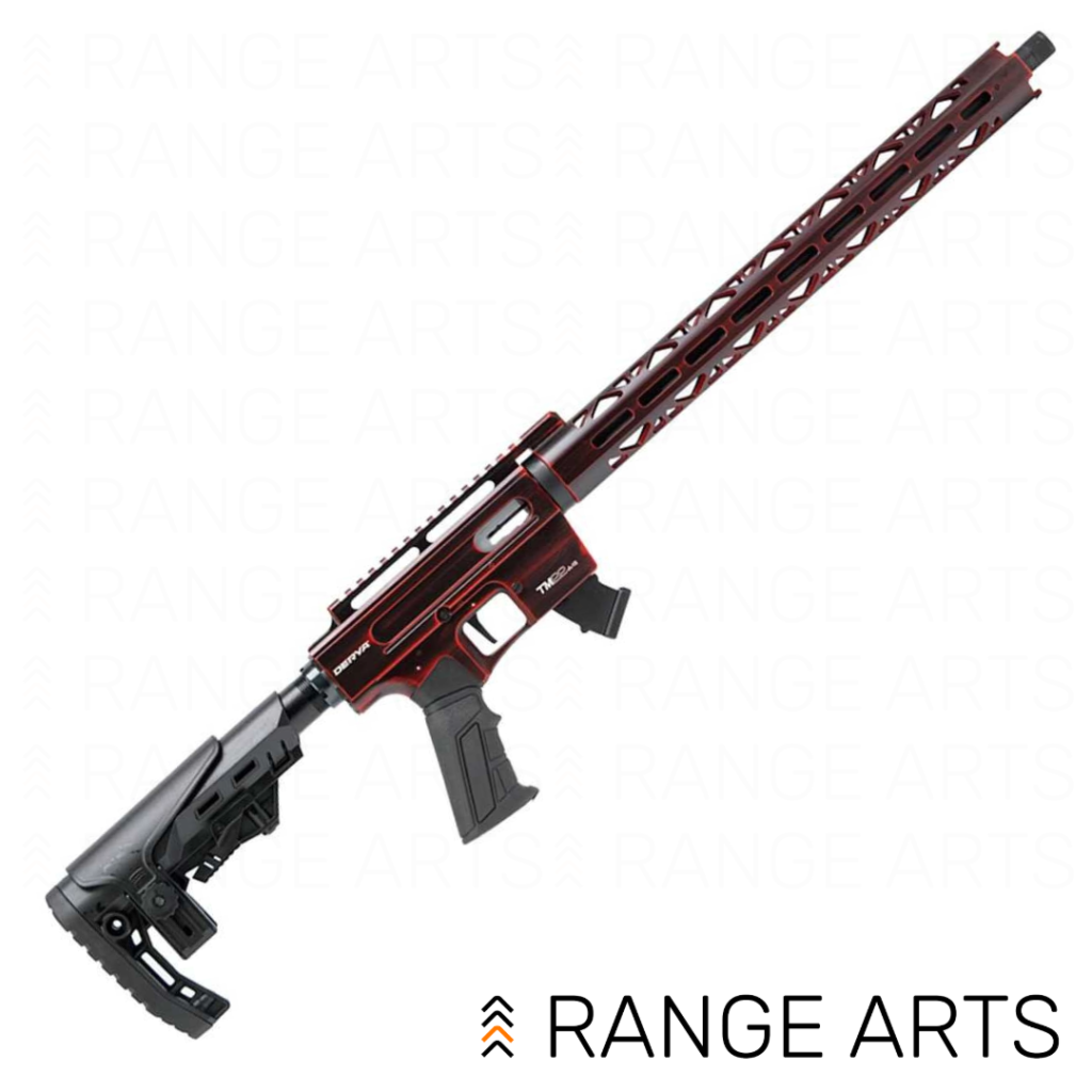 Derya TM22 Distressed Red semi-automatic .22LR rifle with 18 inch barrel at Range Arts