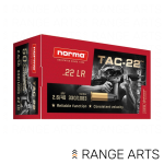 Norma TAC-22 .22LR 40 grain lead round nose rimfire ammunition 50 round box at Range Arts