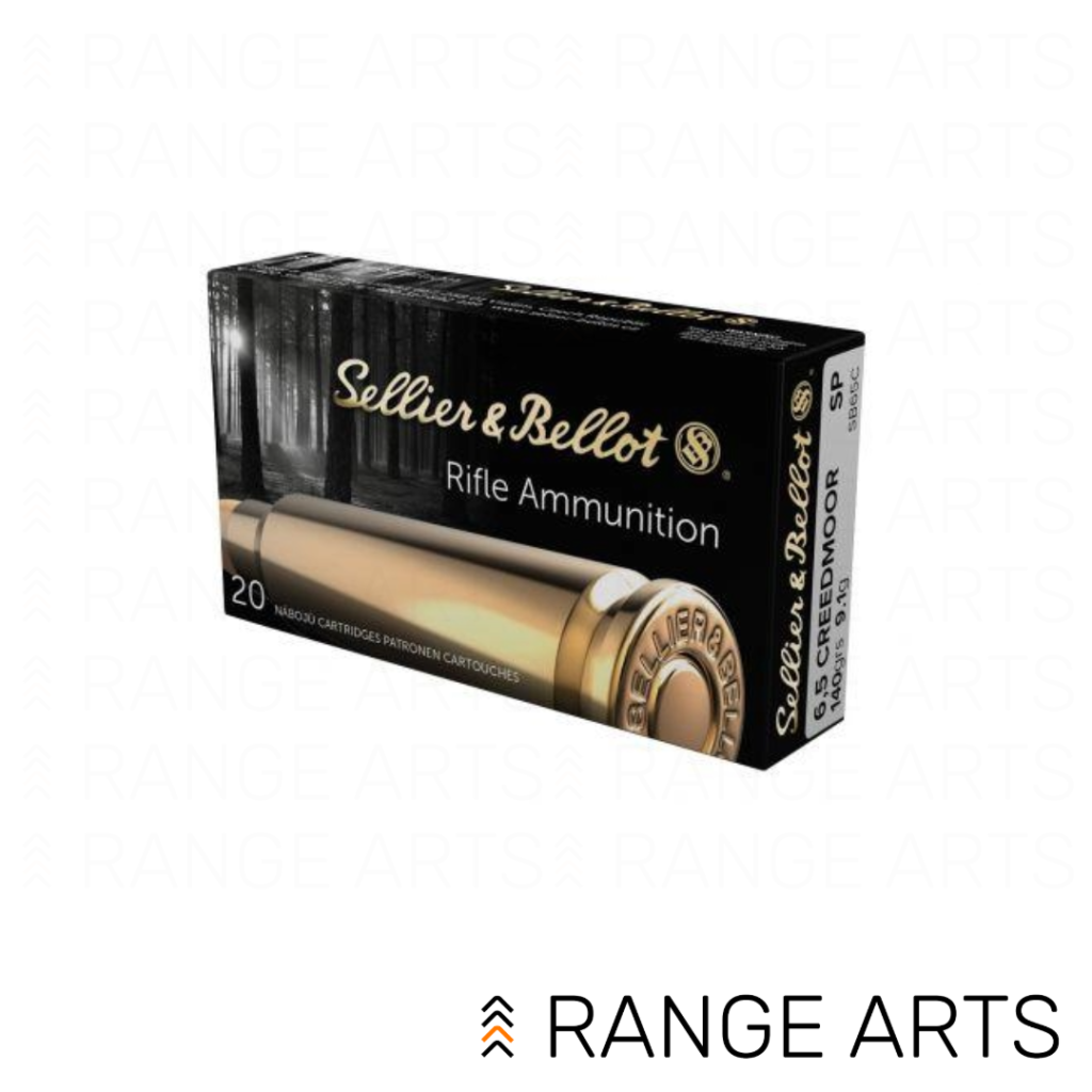 Sellier & Bellot 6.5 Creedmoor 140 grain soft point hunting ammunition 20 round box at Range Arts