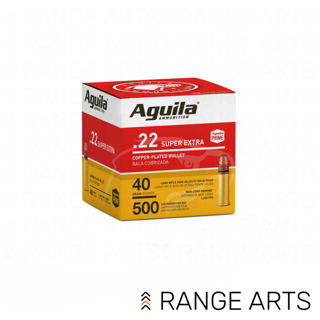 Aguila High Velocity 22LR 40 grain soft point rimfire ammunition 500 round box at Range Arts