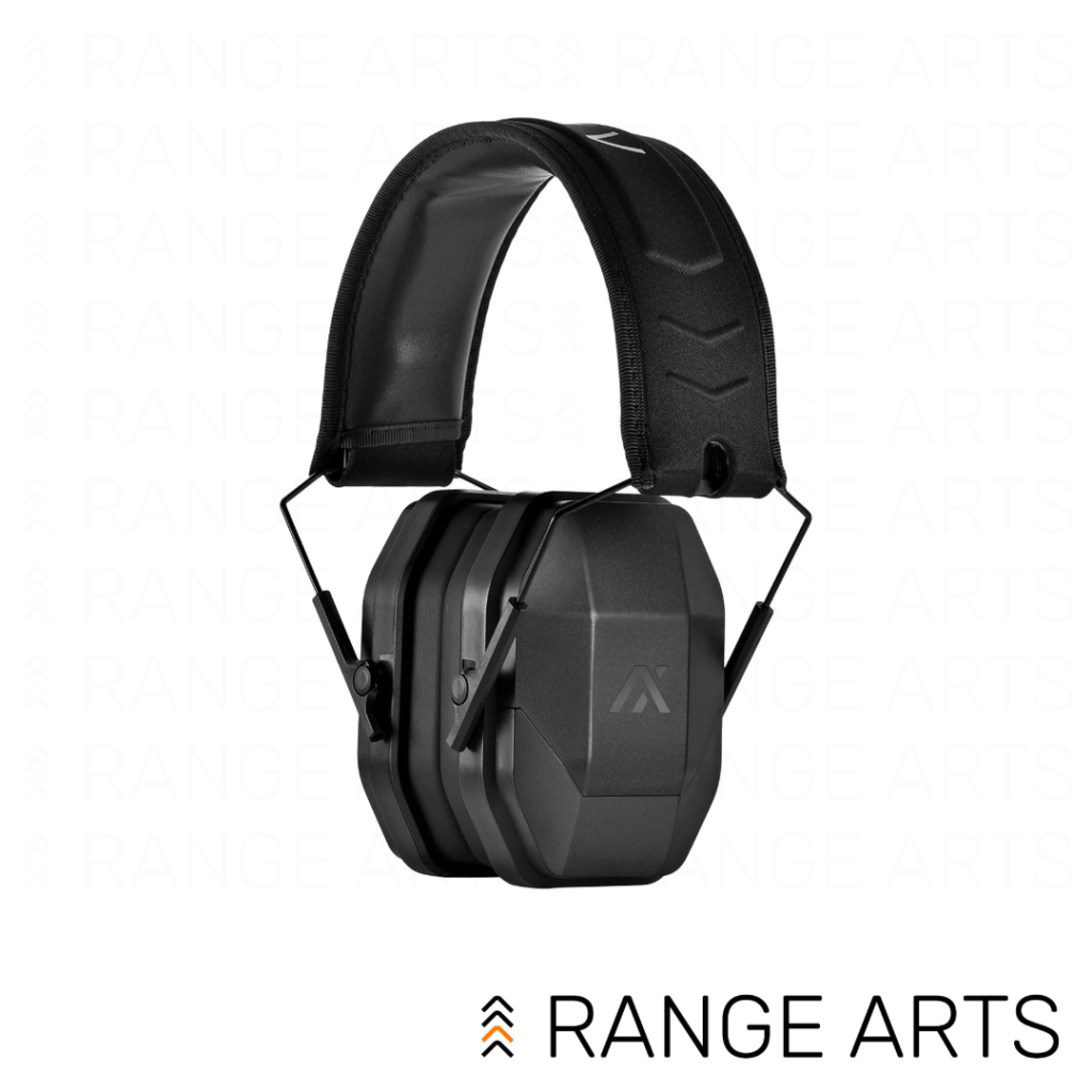 AXIL MX Passive Earmuffs with 32 SNR hearing protection for shooting and work environments at Range Arts