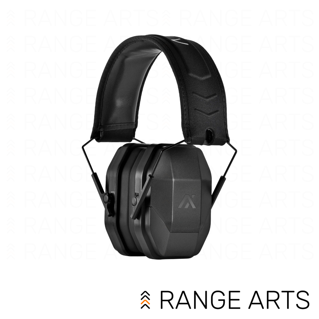 AXIL MX Passive Earmuffs with 32 SNR hearing protection for shooting and work environments at Range Arts