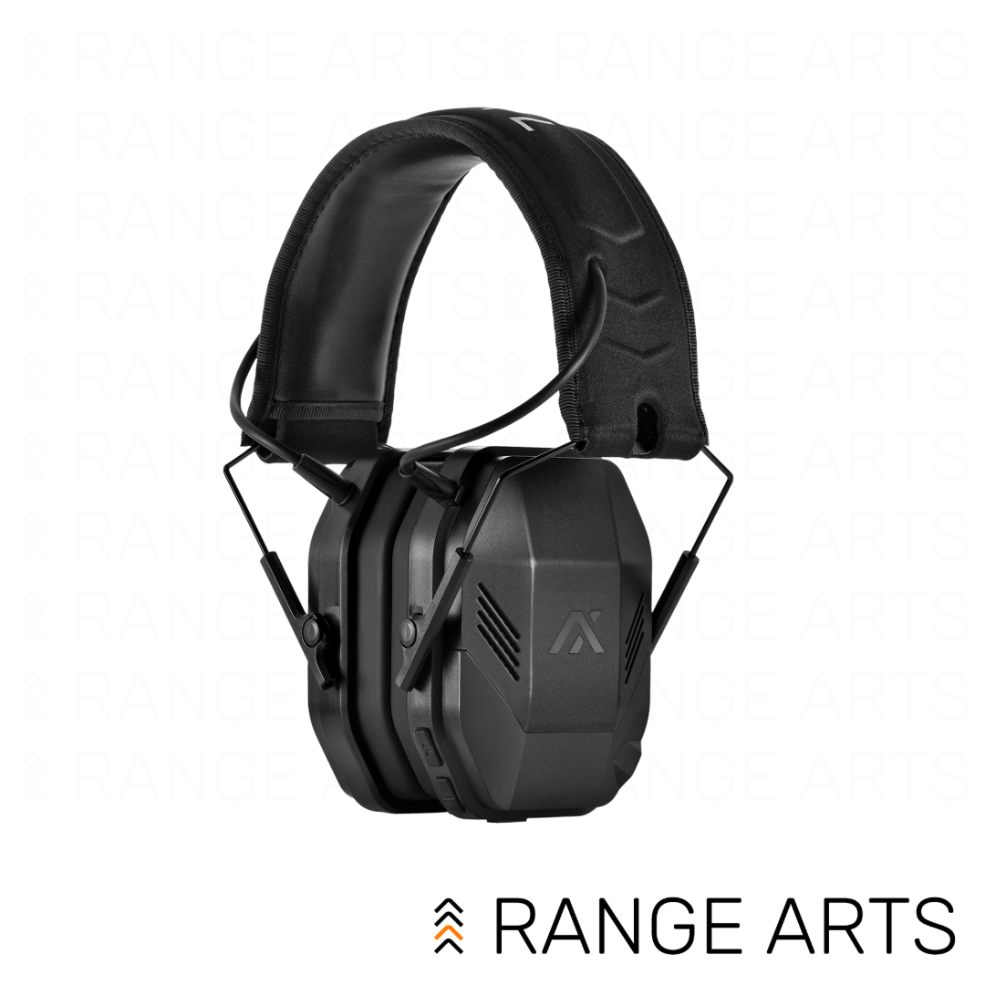 AXIL MX Electronic Earmuffs with 6X hearing enhancement and 30 dB SNR hearing protection at Range Arts