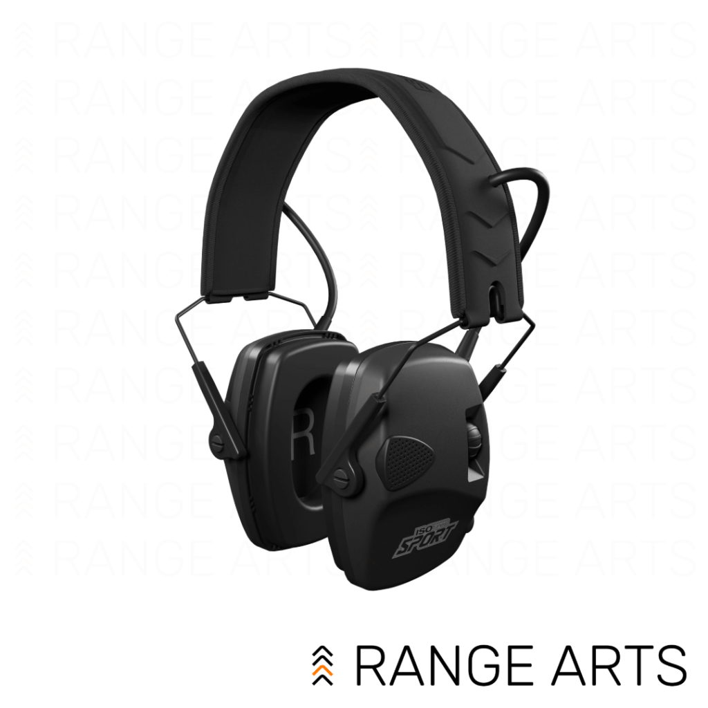 DEFY Slim Electronic Earmuffs available in black and OD green for shooting and hearing protection at Range Arts