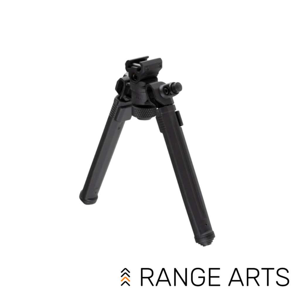 Magpul Bipod for 1913 Picatinny rail mounted on precision rifle for stable prone and range shooting at Range Arts