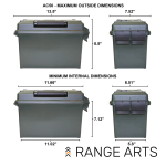 Ammo Storage Can 50 Caliber Field Lockable Storage Box with Handle