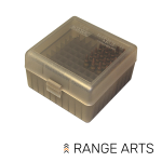 MTM FlipTop Small Rifle Ammo Case, Clear Smoke – 100Rd