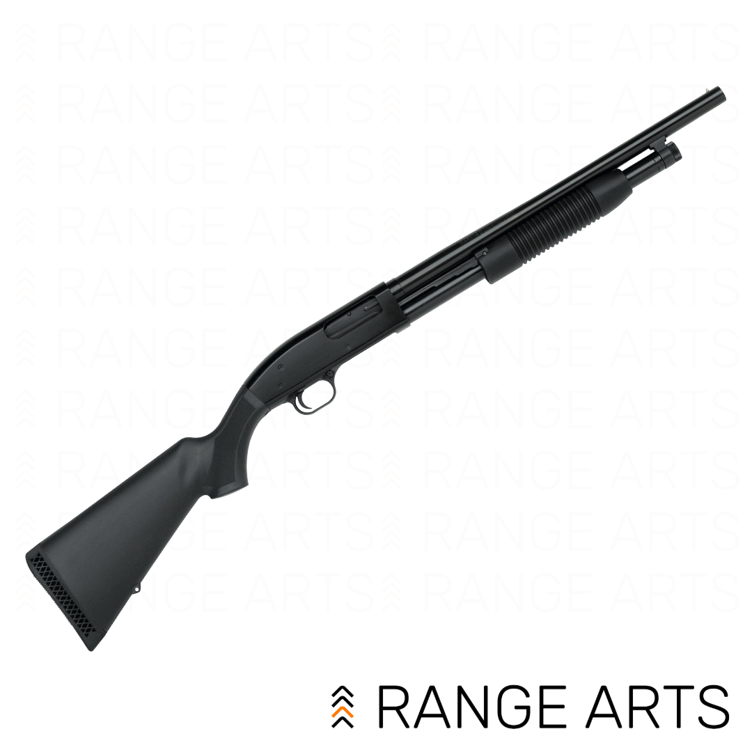Mossberg Maverick 88 Security 12 gauge pump shotgun with 18.5 inch barrel at Range Arts