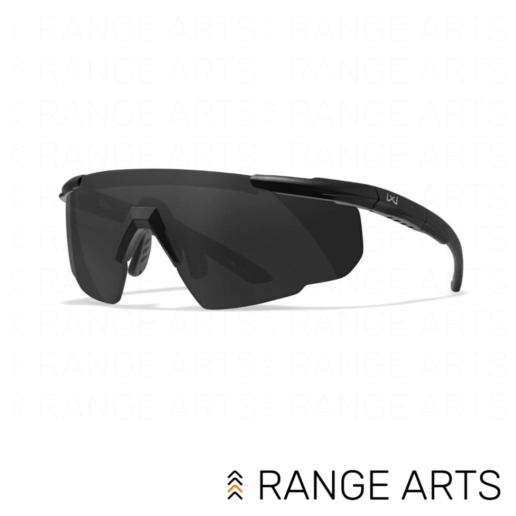Wiley X Saber Advanced ballistic shooting glasses with interchangeable three-lens system available in Matte Black OD Green and Matte Tan at Range Arts