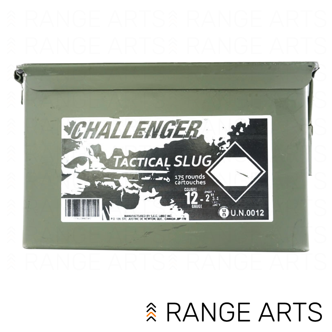 RAWebProductPIC copy-51 Challenger 12 gauge 2.75 inch tactical slug 175 round bulk ammunition case at Range Arts
