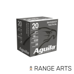 Aguila 20 gauge 2 3/4 inch #2 Buck shotgun ammunition 25 round box at Range Arts