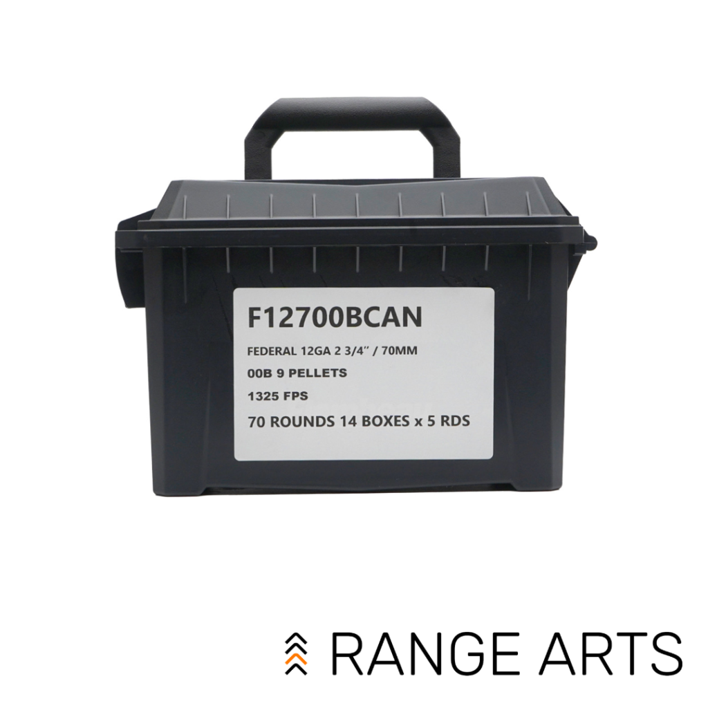 Federal Premium Law Enforcement 12 gauge 2-3/4 inch 9 pellet buckshot ammunition bulk 70 round pack at Range Arts