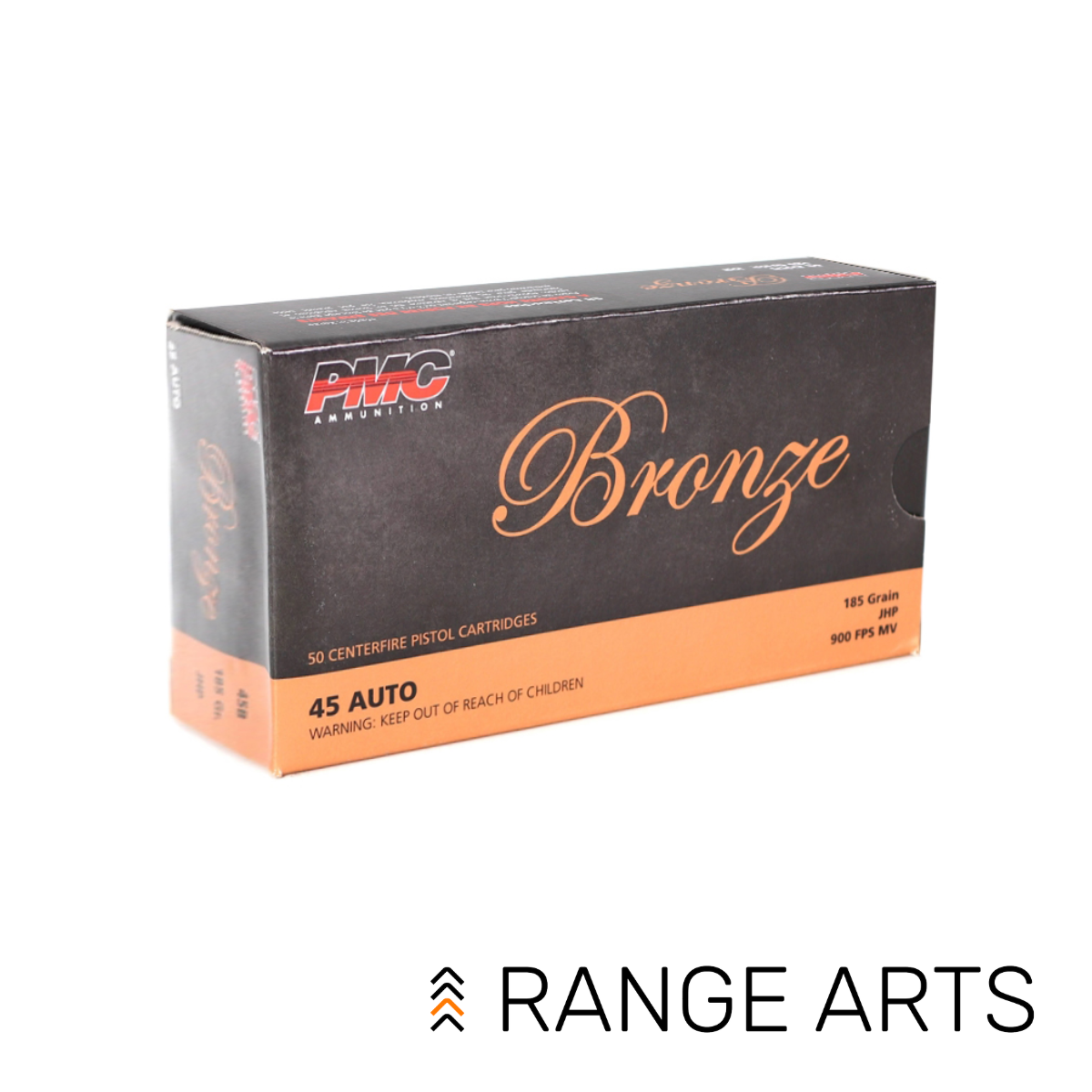 PMC .45 Auto 230 grain FMJ handgun ammunition 50 round box for range training and target shooting at Range Arts