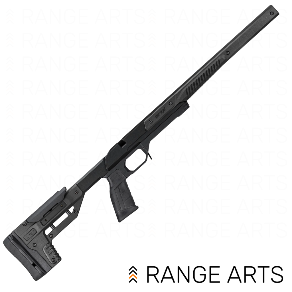 MDT ORYX chassis system for Howa 1500 and Weatherby Vanguard long action rifles in black at Range Arts
