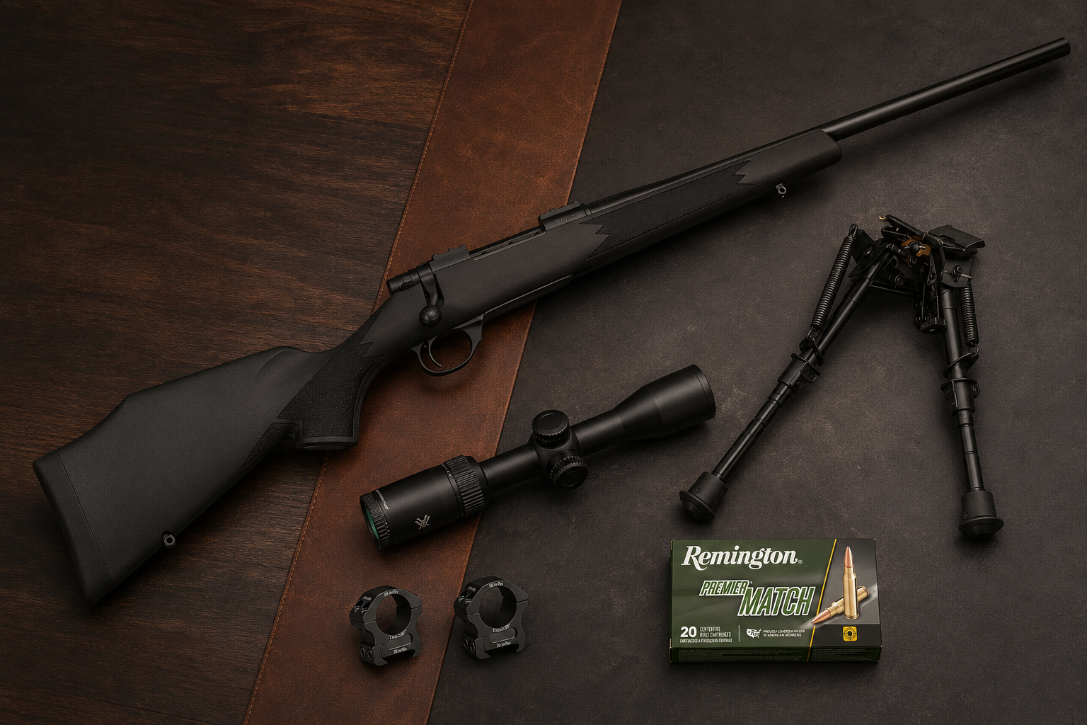 Youth Combo Youth Package with Weatherby Vanguard Compact 6.5 Creedmoor rifle, Vortex scope, rings, Caldwell bipod and Remington ammunition