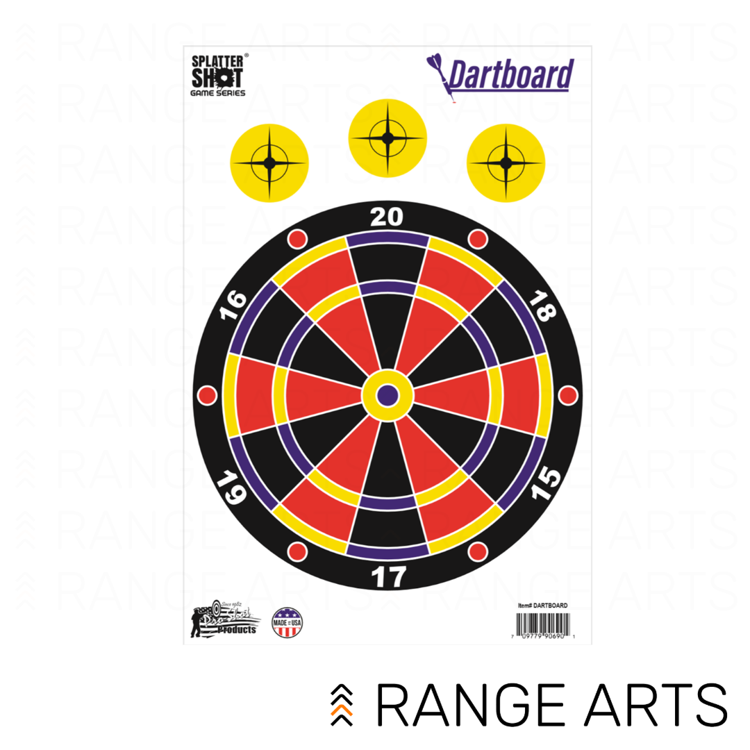RAWebProductPIC 3-26 Pro-Shot Game Series Dartboard SplatterShot Heavy Tag Paper Targets, 12"x18" 8-Pk - Image 1