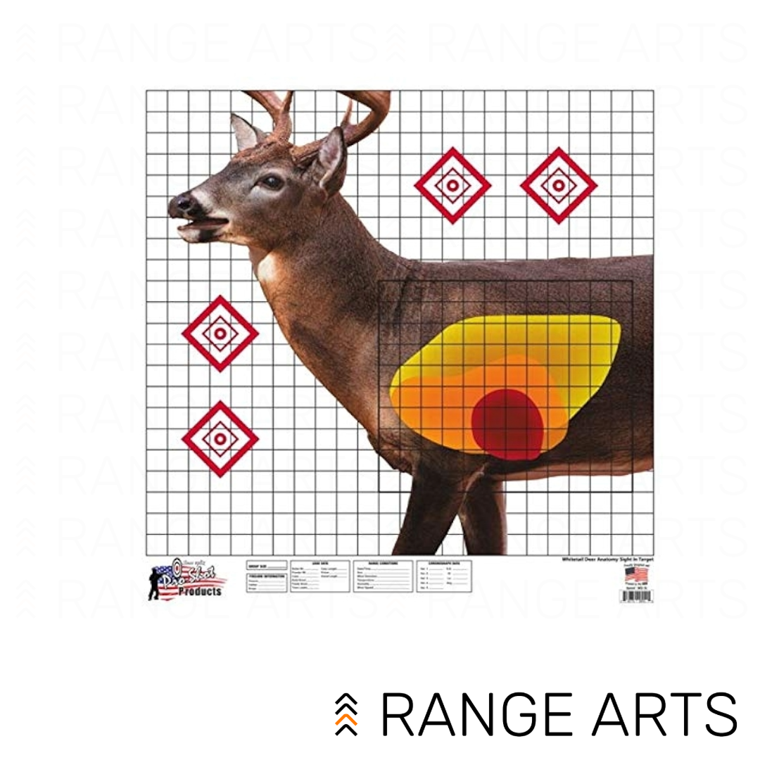RAWebProductPIC 3-39 Pro-Shot Life-Size Whitetail Deer 25" x 25" Sight-In Target 5-Pack - Image 1