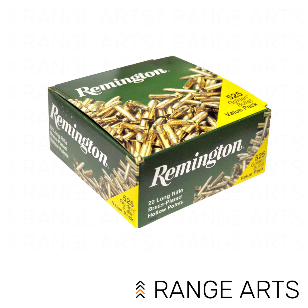 RAWebProductPIC 3-61 Remington Golden Bullet .22 LR 36 grain plated hollow point rimfire ammunition 525-round value box at Range Arts