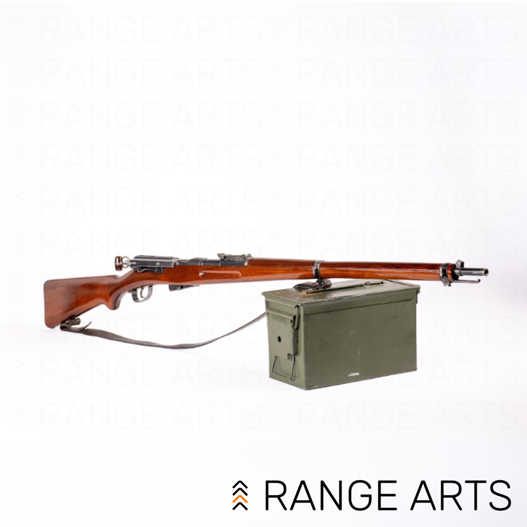 Swiss G11 1917 production straight-pull 7.5×55 Swiss military rifle with 30.7-inch barrel in excellent condition at Range Arts