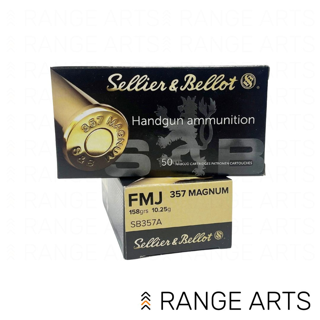 Sellier & Bellot .357 Magnum 158 grain FMJ ammunition 50 round box