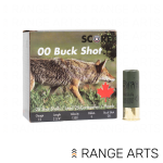 Score 12 Gauge 00 Buckshot ammunition with 9 pellets per shell in a 25-round box