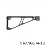 Midwest Industries Side Folding Fixed Extruded Stock with black aluminum body and 1913 Picatinny mounting interface